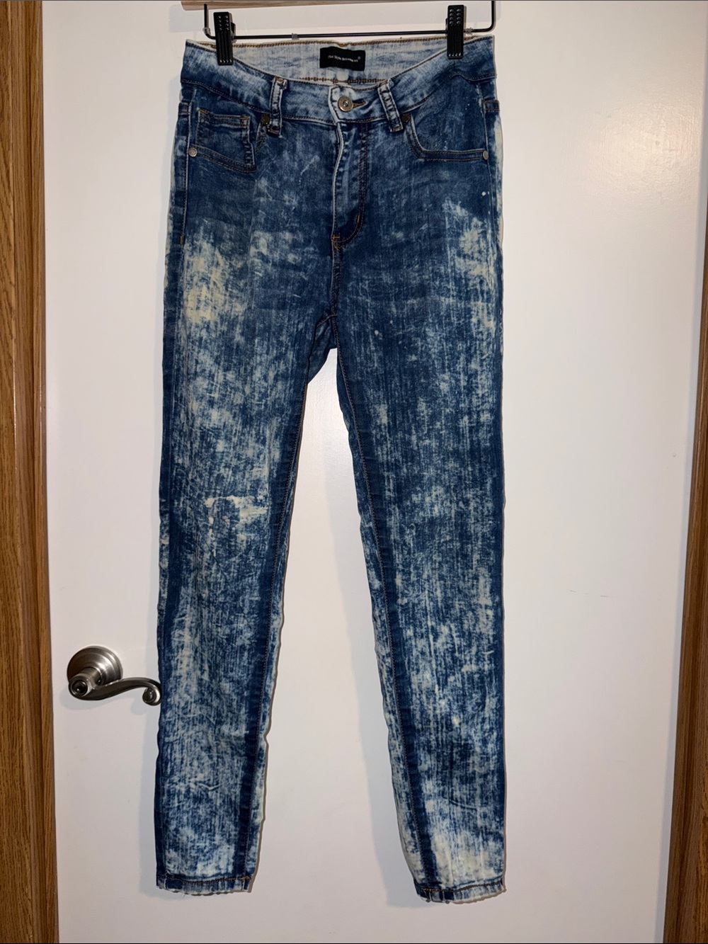 Women's Acid-Wash Skinny Jeans - Blue